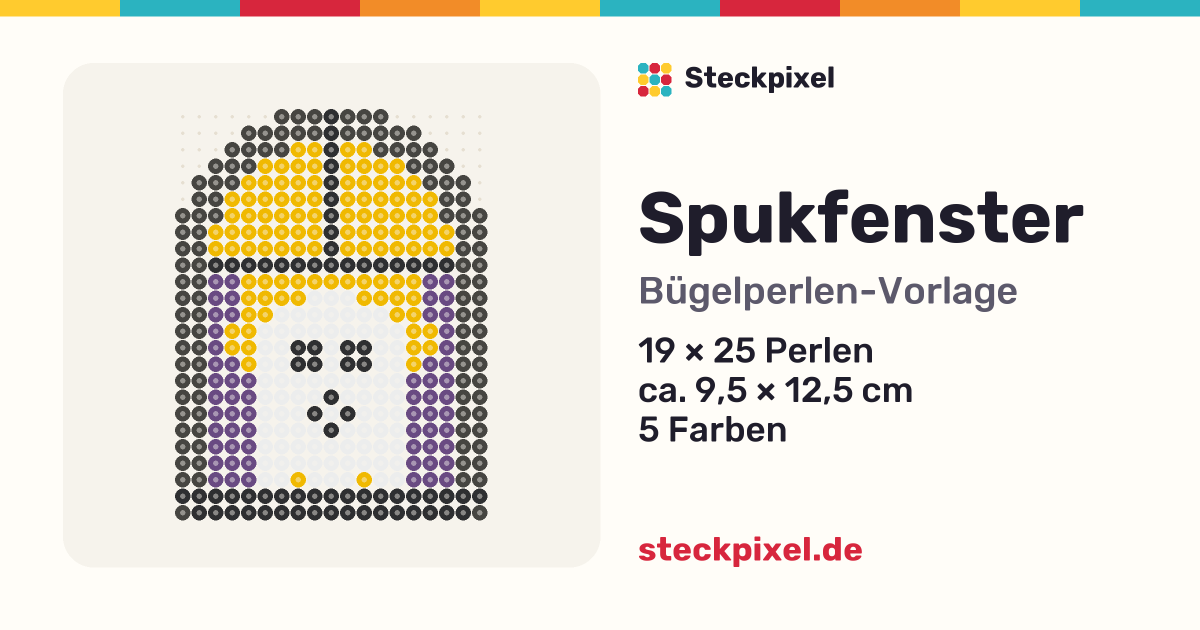 Bügelperlen-Vorlage Spukfenster