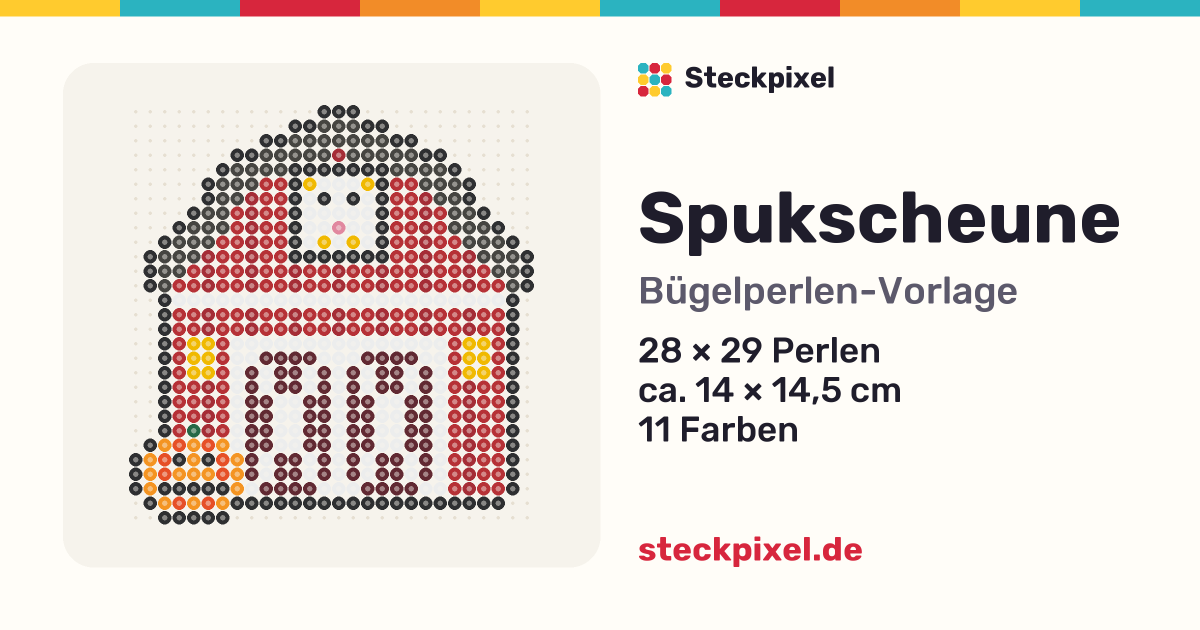 Bügelperlen-Vorlage Spukscheune