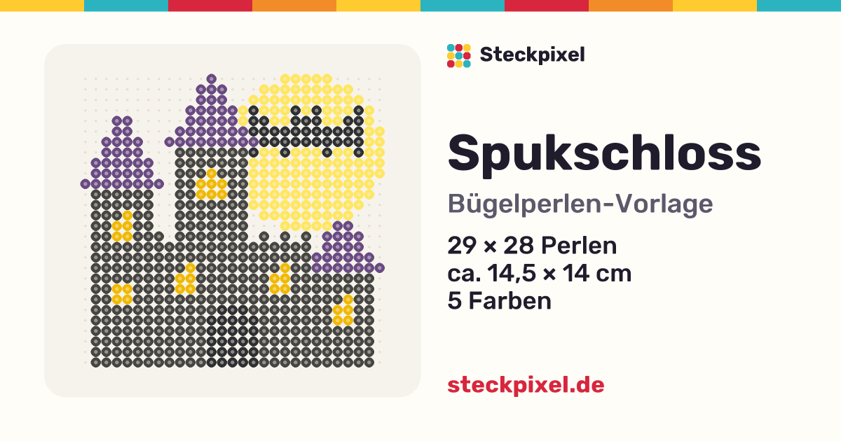 Bügelperlen-Vorlage Spukschloss