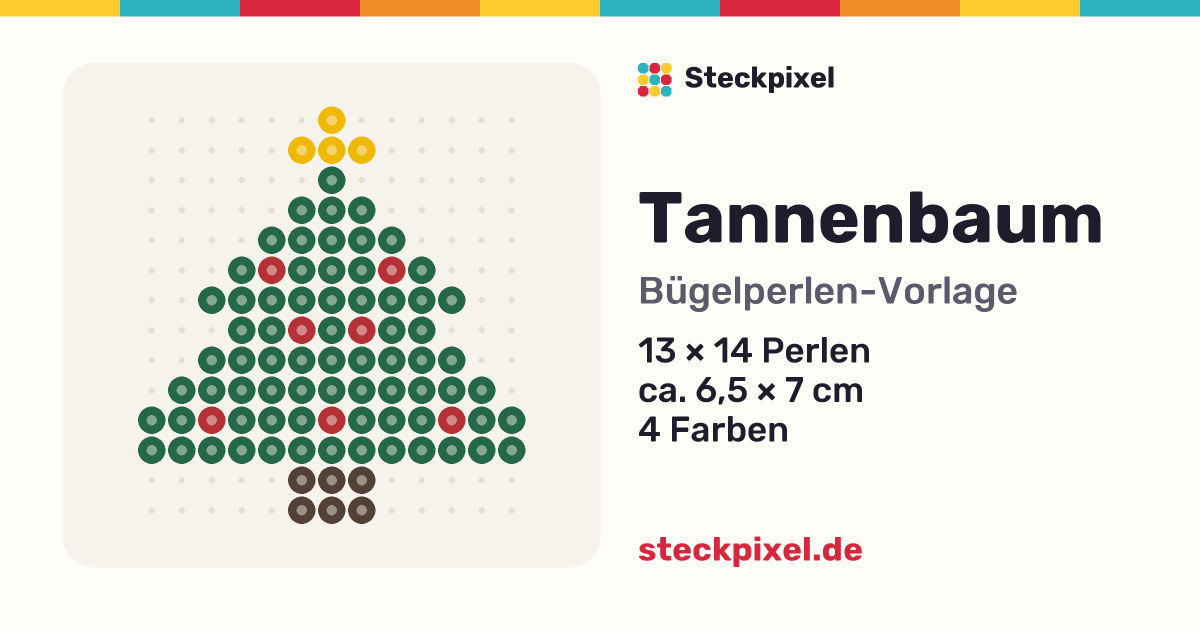 Bügelperlen-Vorlage Tannenbaum