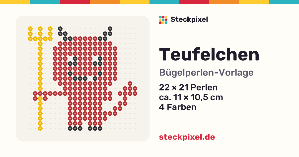 Bügelperlen-Vorlage Teufelchen