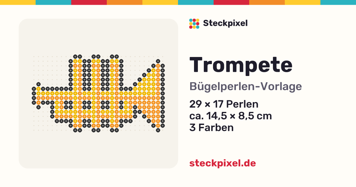 Bügelperlen-Vorlage Trompete