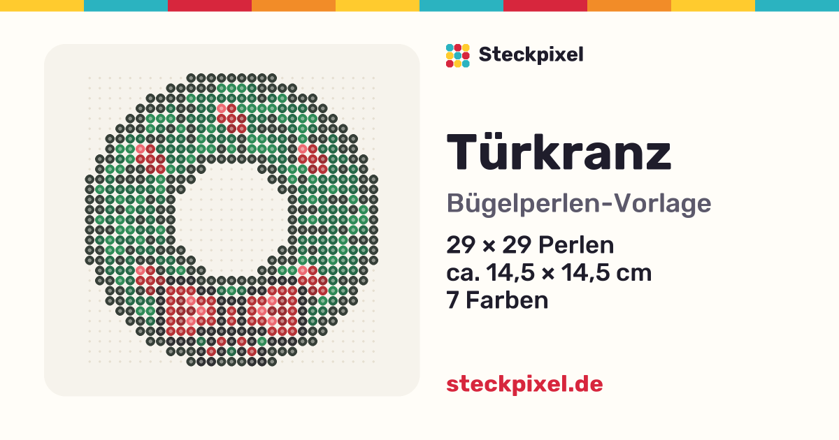 Bügelperlen-Vorlage Türkranz