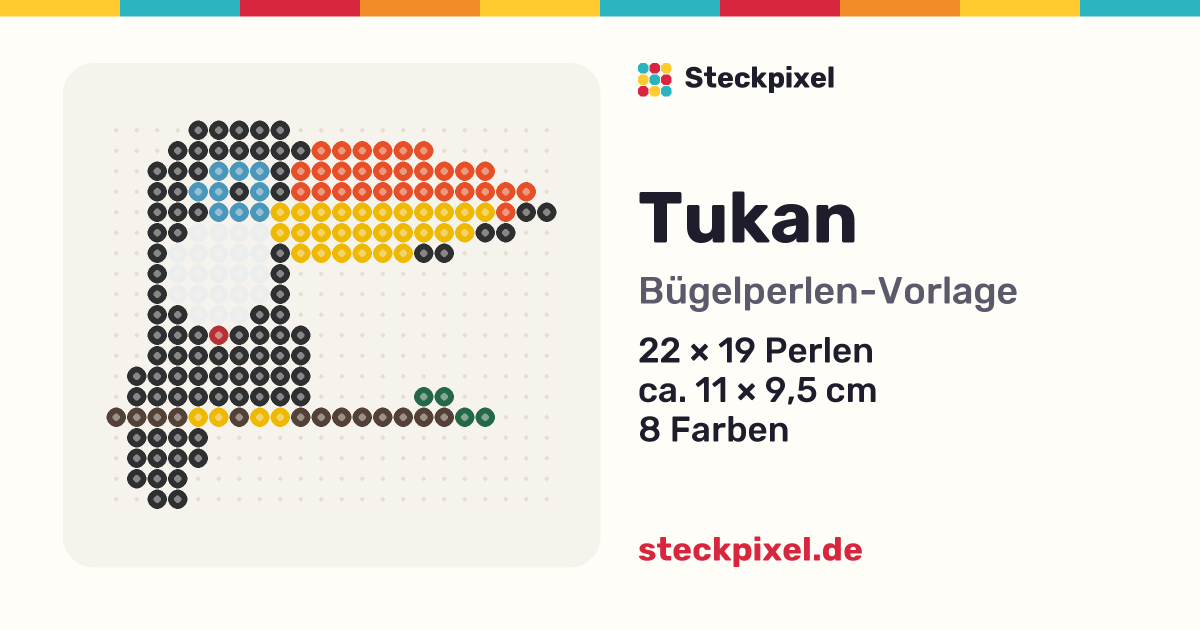 Bügelperlen-Vorlage Tukan