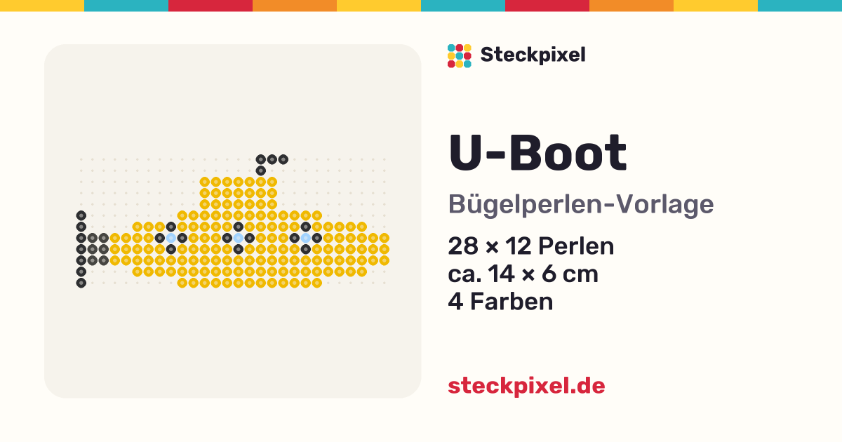 Bügelperlen-Vorlage U-Boot