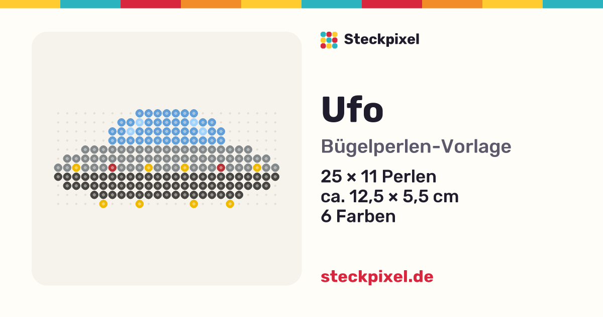 Bügelperlen-Vorlage Ufo