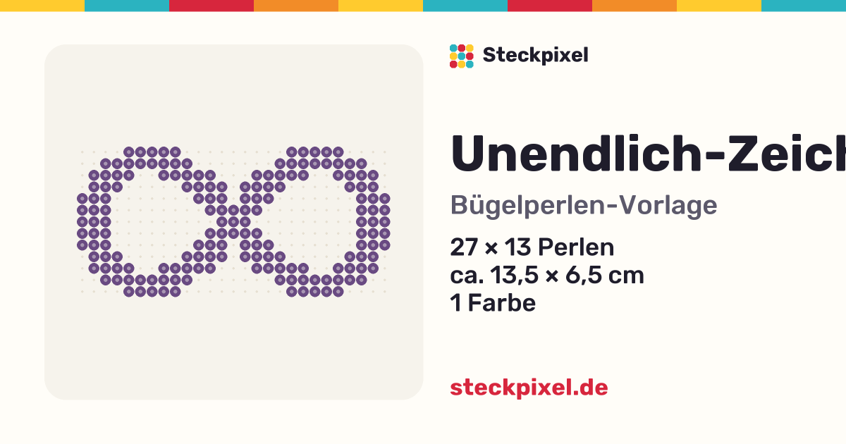 Bügelperlen-Vorlage Unendlich-Zeichen