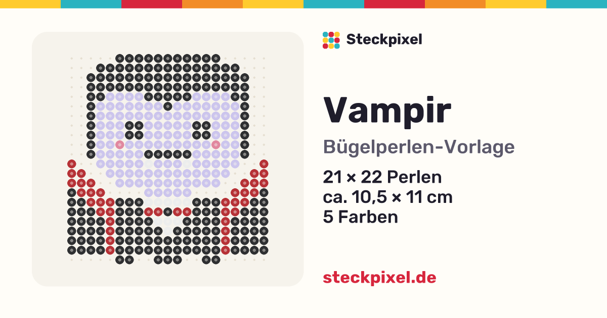 Bügelperlen-Vorlage Vampir