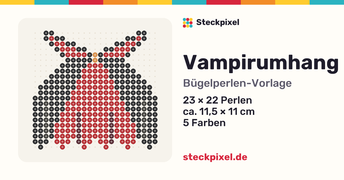 Bügelperlen-Vorlage Vampirumhang