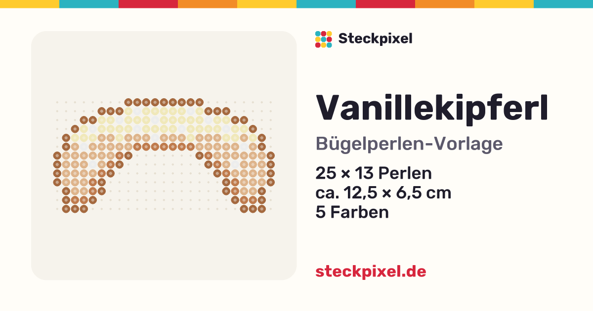 Bügelperlen-Vorlage Vanillekipferl