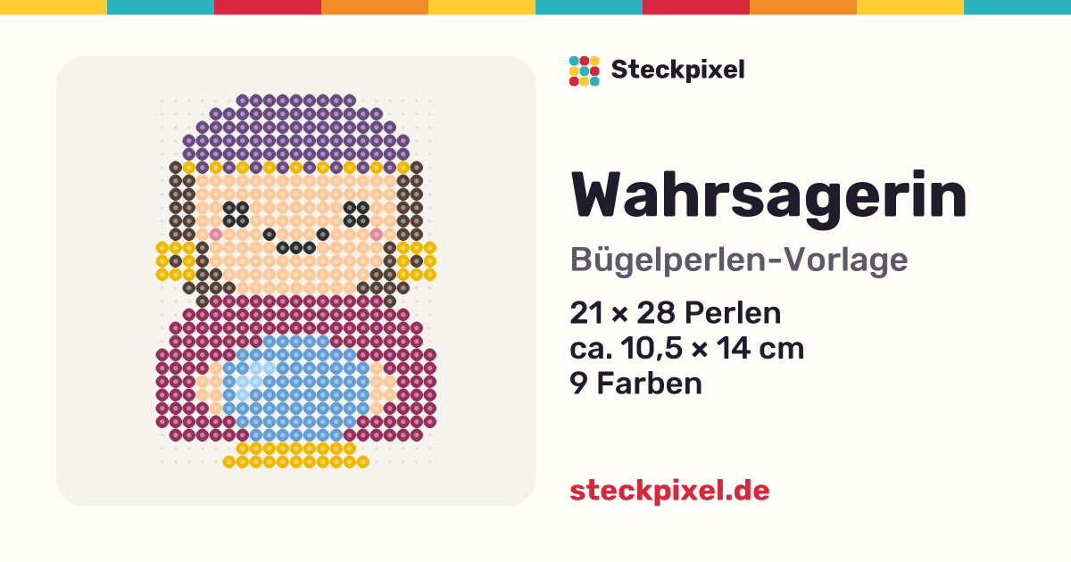 Bügelperlen-Vorlage Wahrsagerin