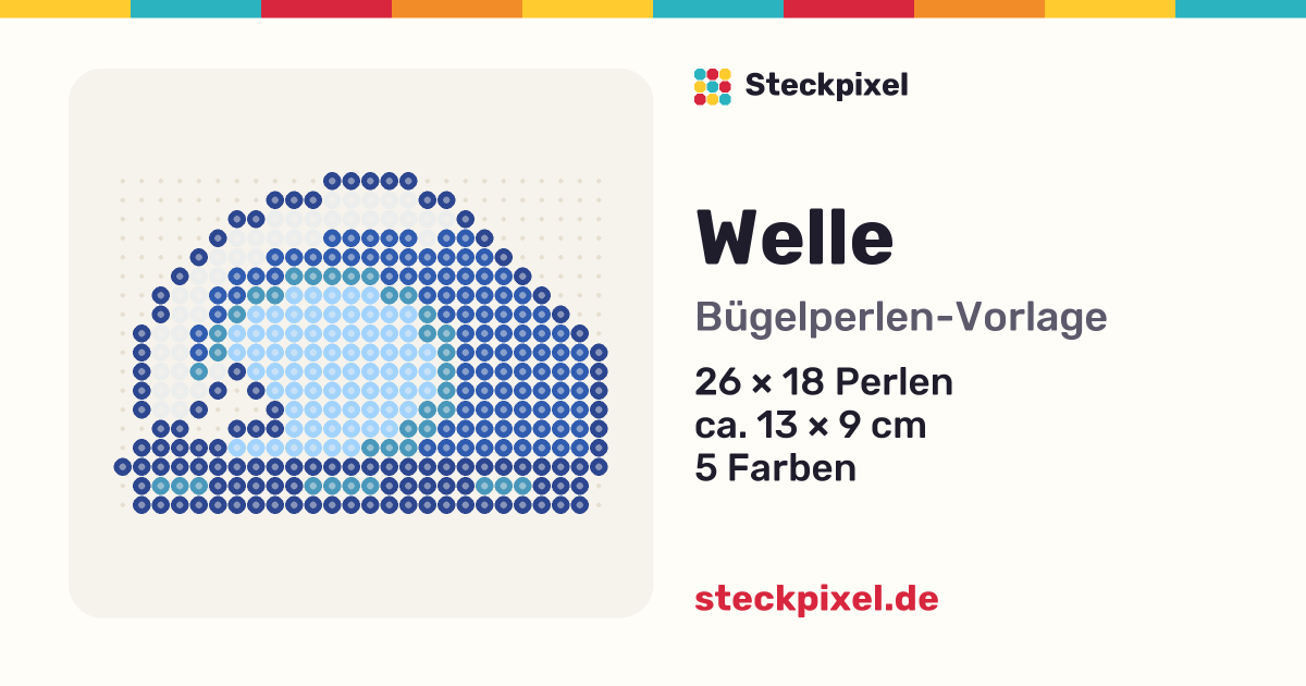 Bügelperlen-Vorlage Welle