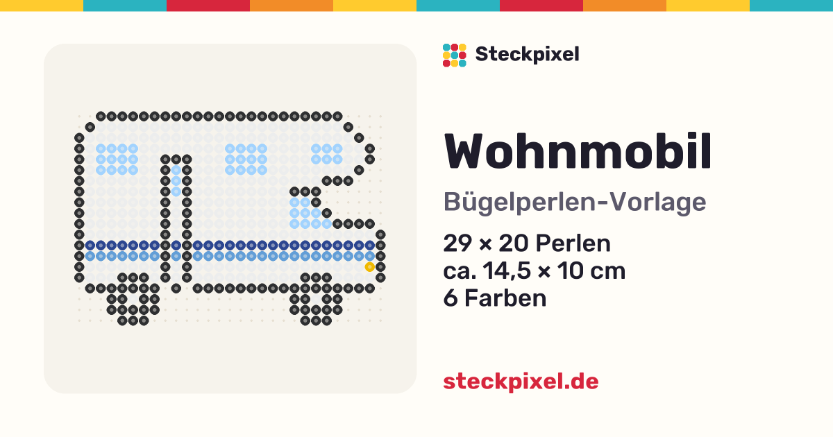 Bügelperlen-Vorlage Wohnmobil