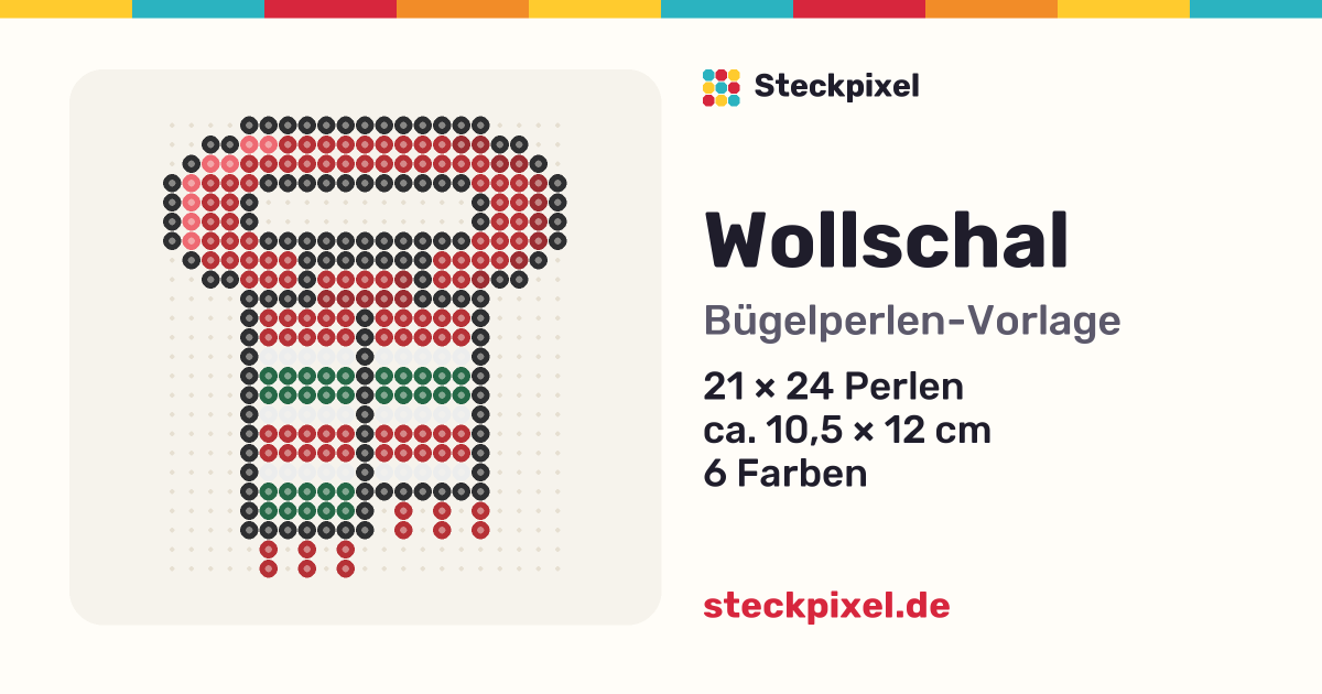 Bügelperlen-Vorlage Wollschal