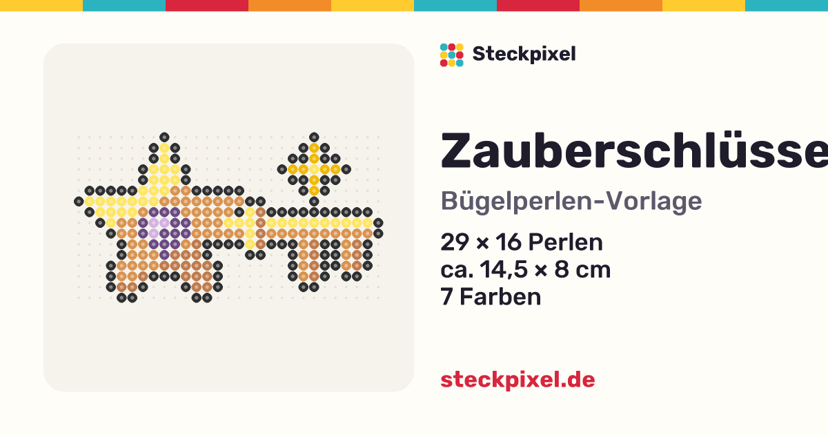 Bügelperlen-Vorlage Zauberschlüssel