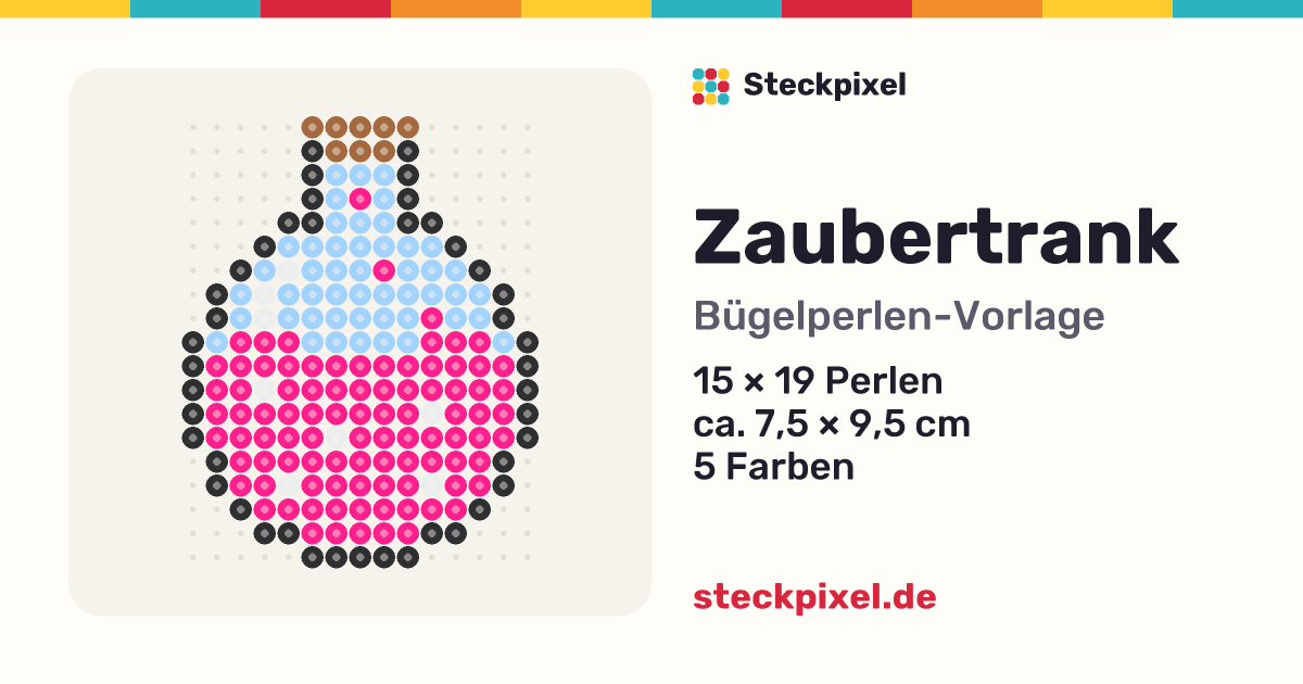 Bügelperlen-Vorlage Zaubertrank