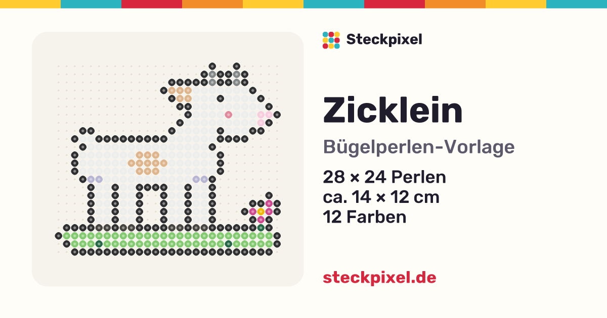Bügelperlen-Vorlage Zicklein